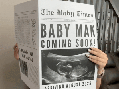 Newspaper Baby Announcement