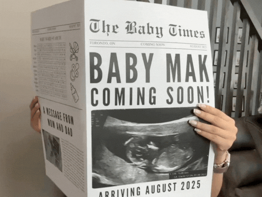 Newspaper Baby Announcement
