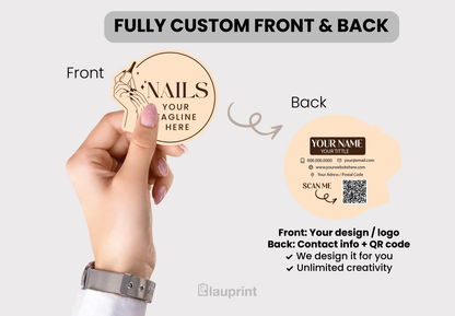 Die Cut Custom Business Cards - Nail Salon