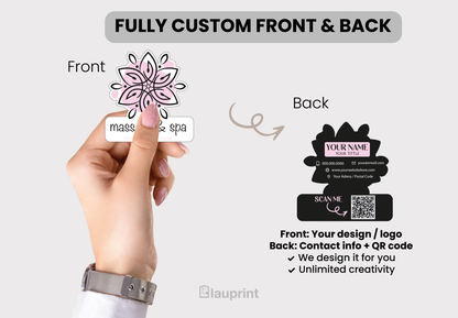 Die Cut Custom Business Cards - Spa