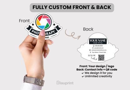 Die Cut Custom Business Cards - Photo Studio