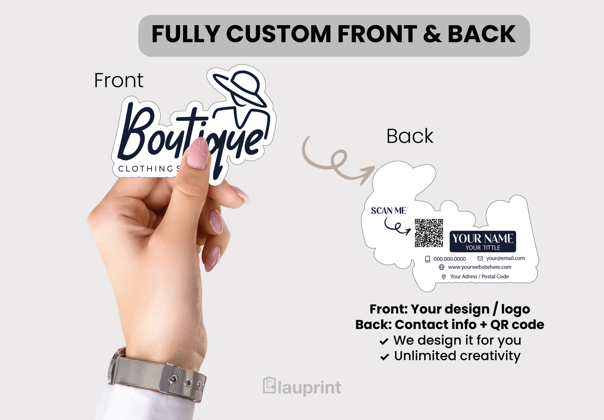 Die Cut Custom Business Cards - Clothing