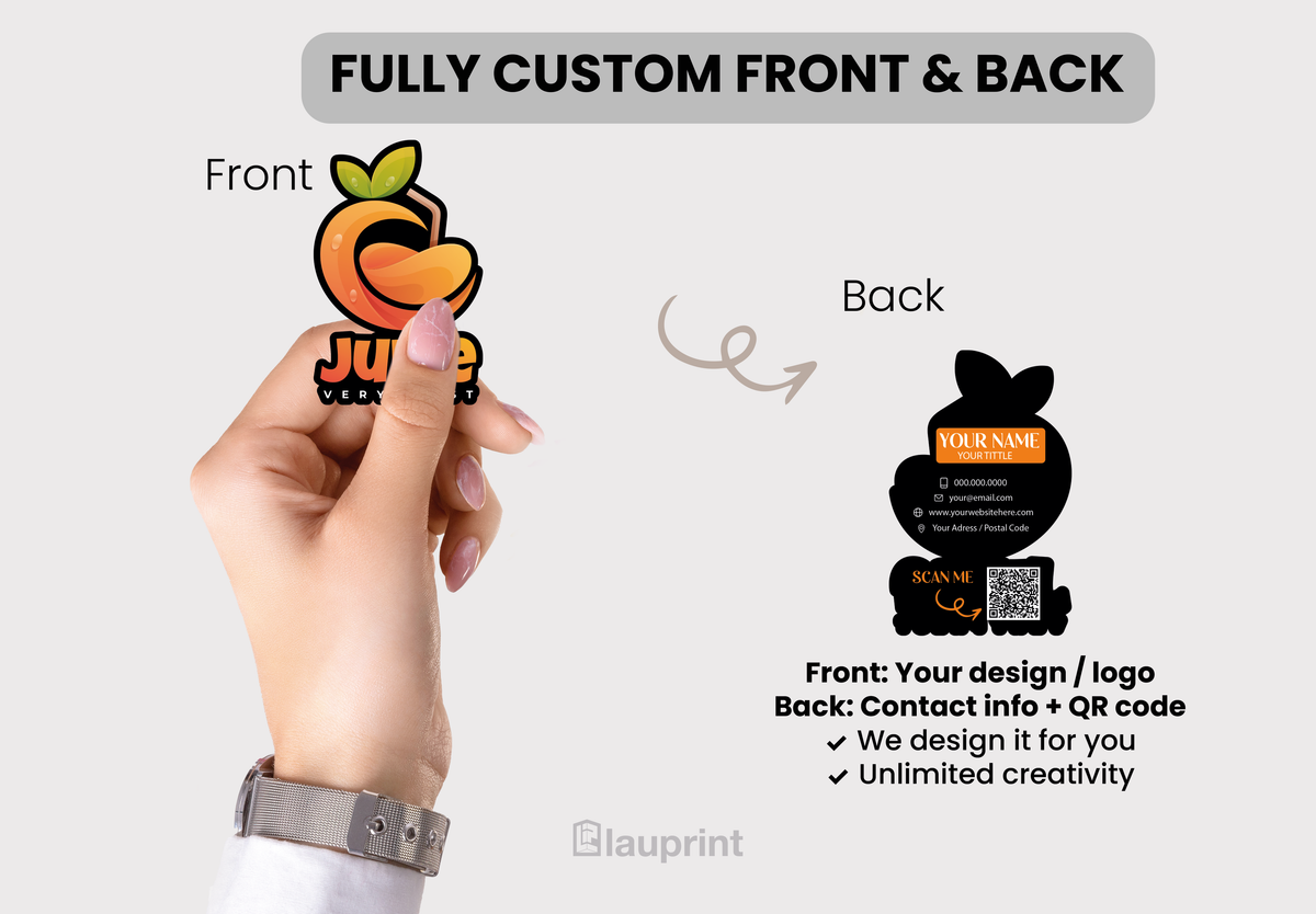 Die Cut Custom Business Cards - Juice