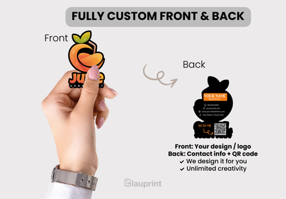 Die Cut Custom Business Cards - Juice