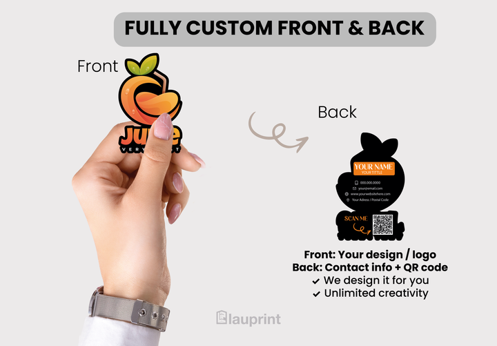 Die Cut Custom Business Cards - Juice