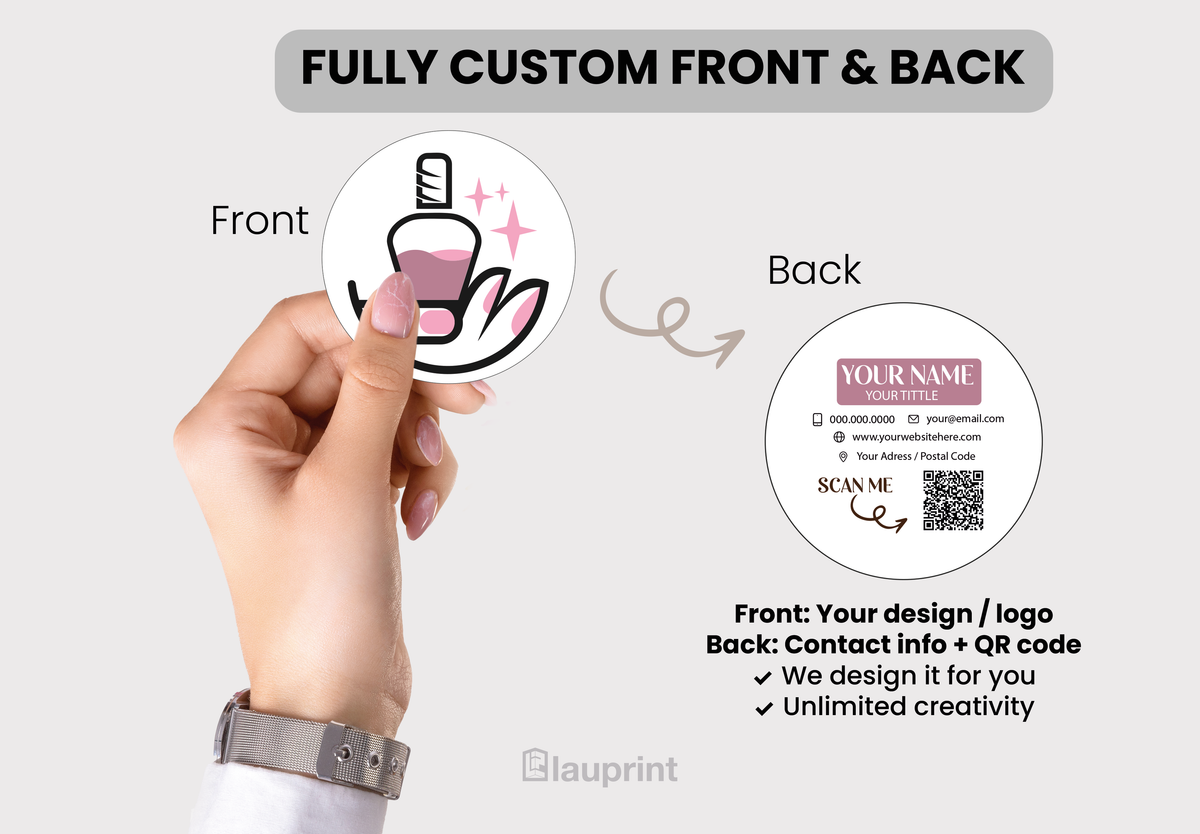 Die Cut Custom Business Cards - Nail Salon