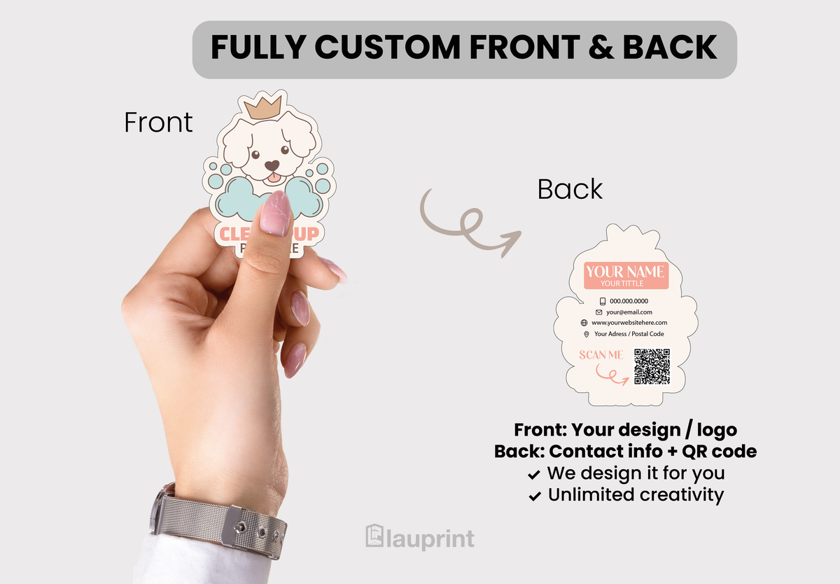 Die Cut Custom Business Cards - Pet Spa