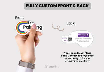 Die Cut Custom Business Cards - Paint Work