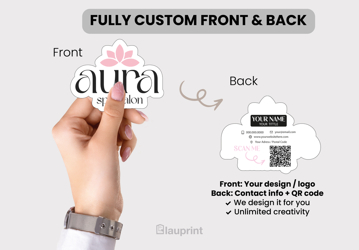 Die Cut Custom Business Cards - Spa