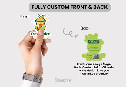Die Cut Custom Business Cards - Juice