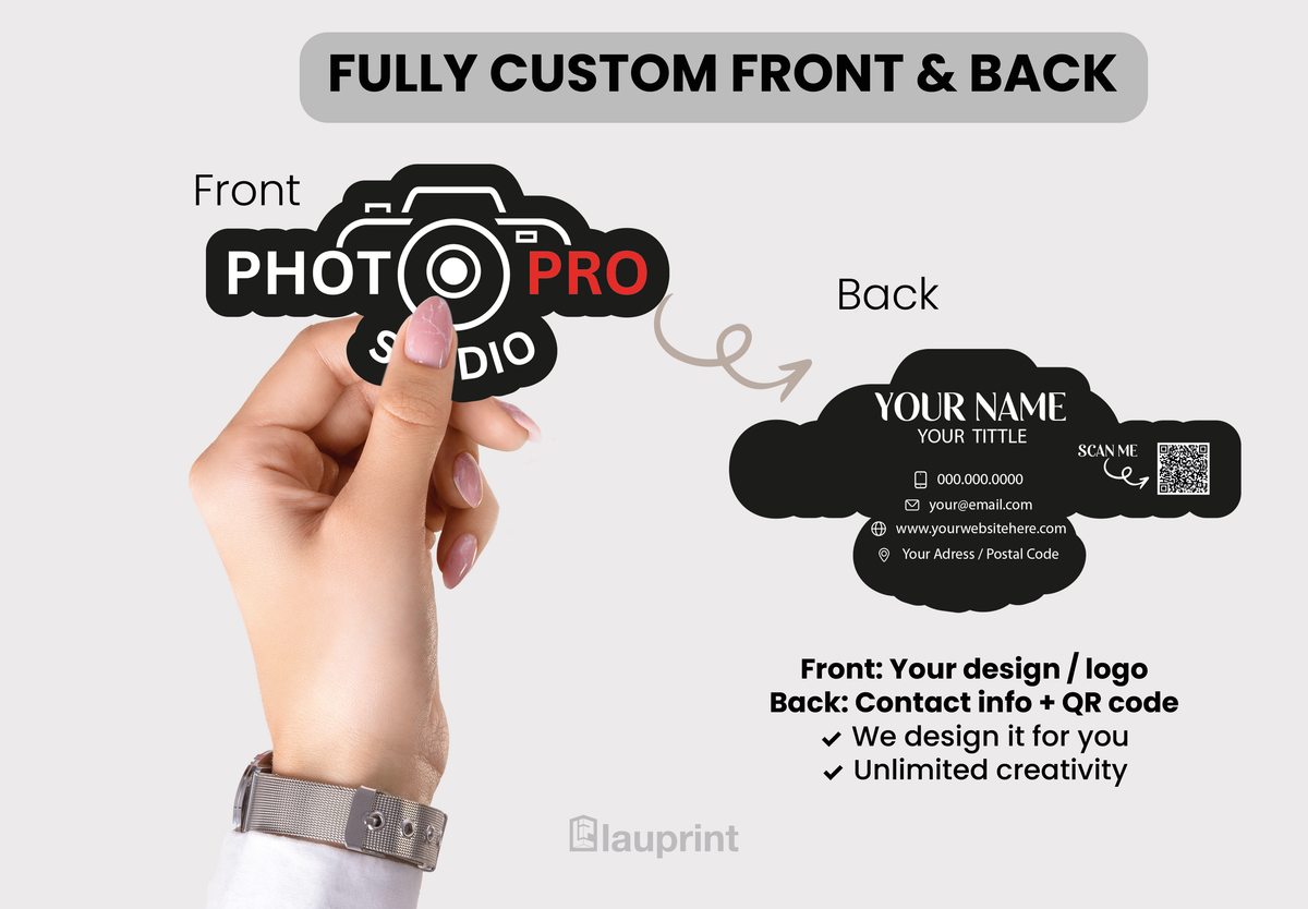 Die Cut Custom Business Cards - Photo Studio