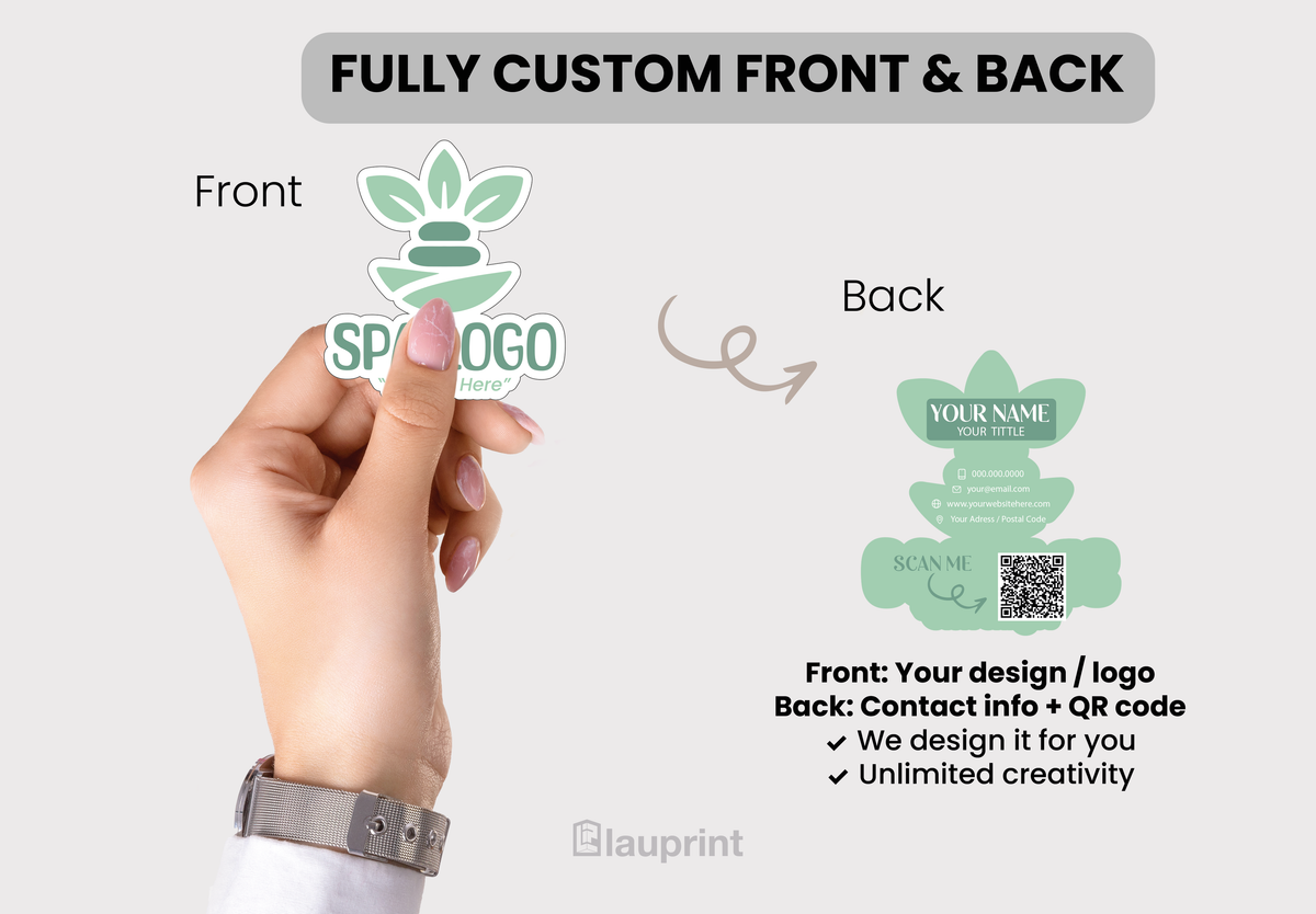 Die Cut Custom Business Cards - Spa