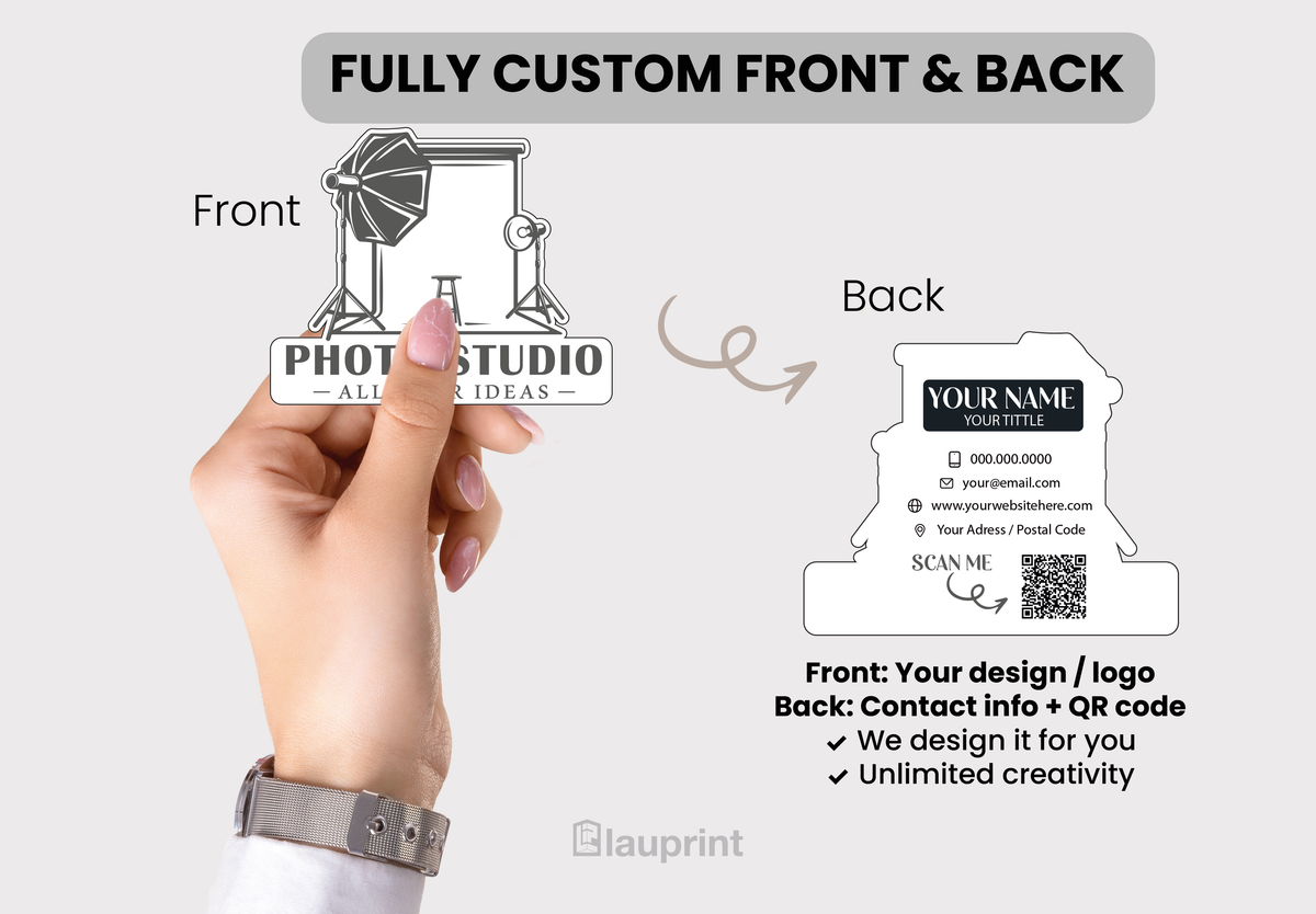 Die Cut Custom Business Cards - Photo Studio