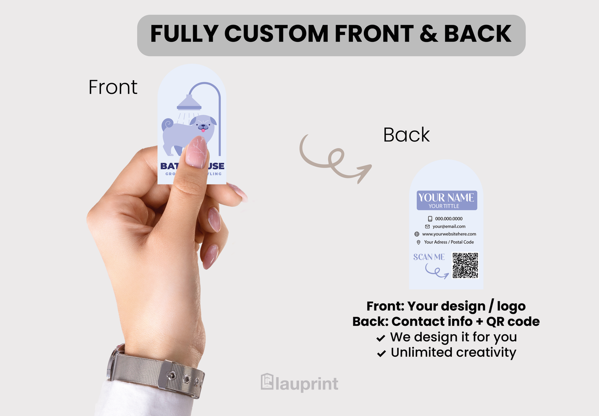 Die Cut Custom Business Cards - Pet Spa