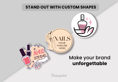 Die Cut Custom Business Cards - Nail Salon