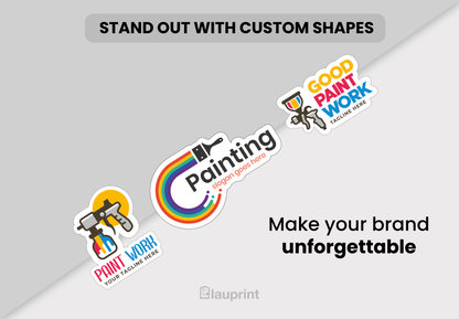 Die Cut Custom Business Cards - Paint Work