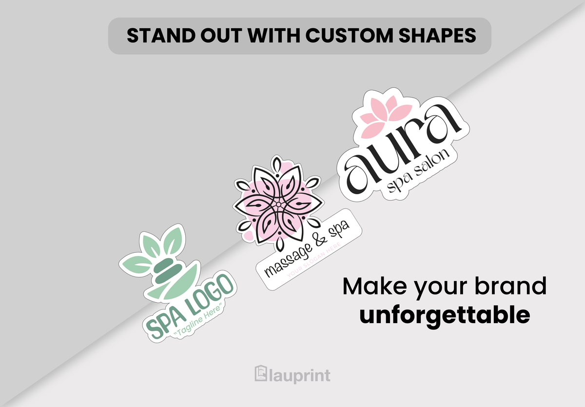 Die Cut Custom Business Cards - Spa