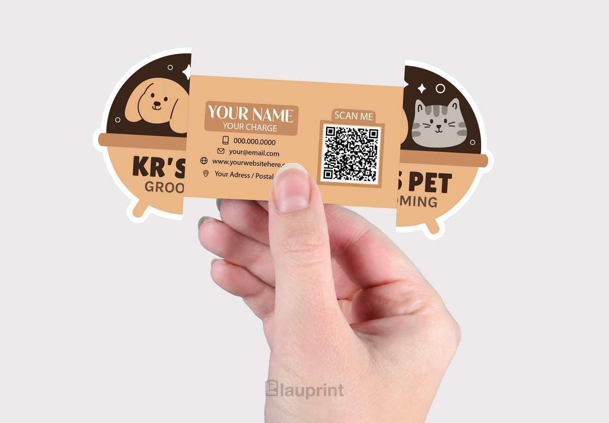 Shaped Business Cards | Pet Spa (1)