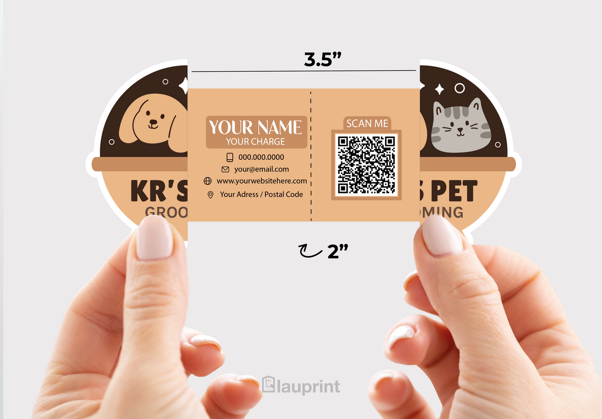 Shaped Business Cards | Pet Spa (1)