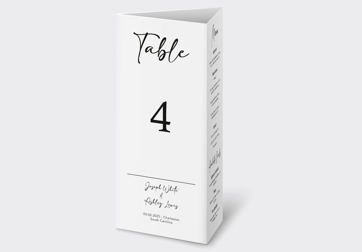 Trifold Wedding Program | Timeline Wedding