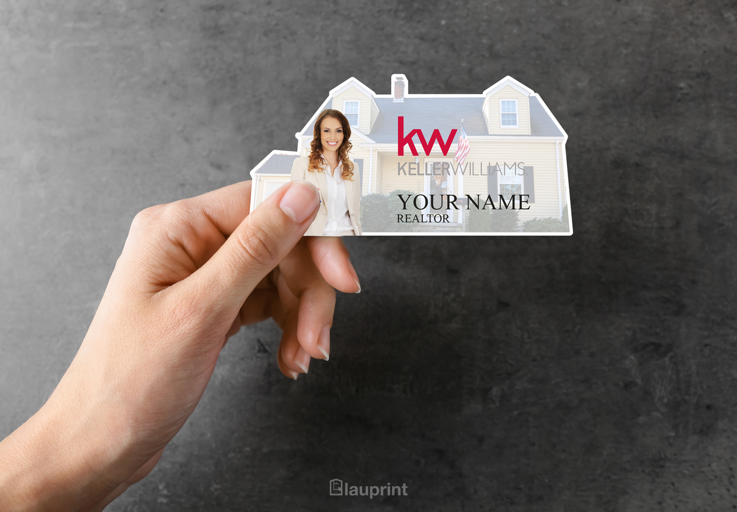 Keller Williams Shaped Business Cards