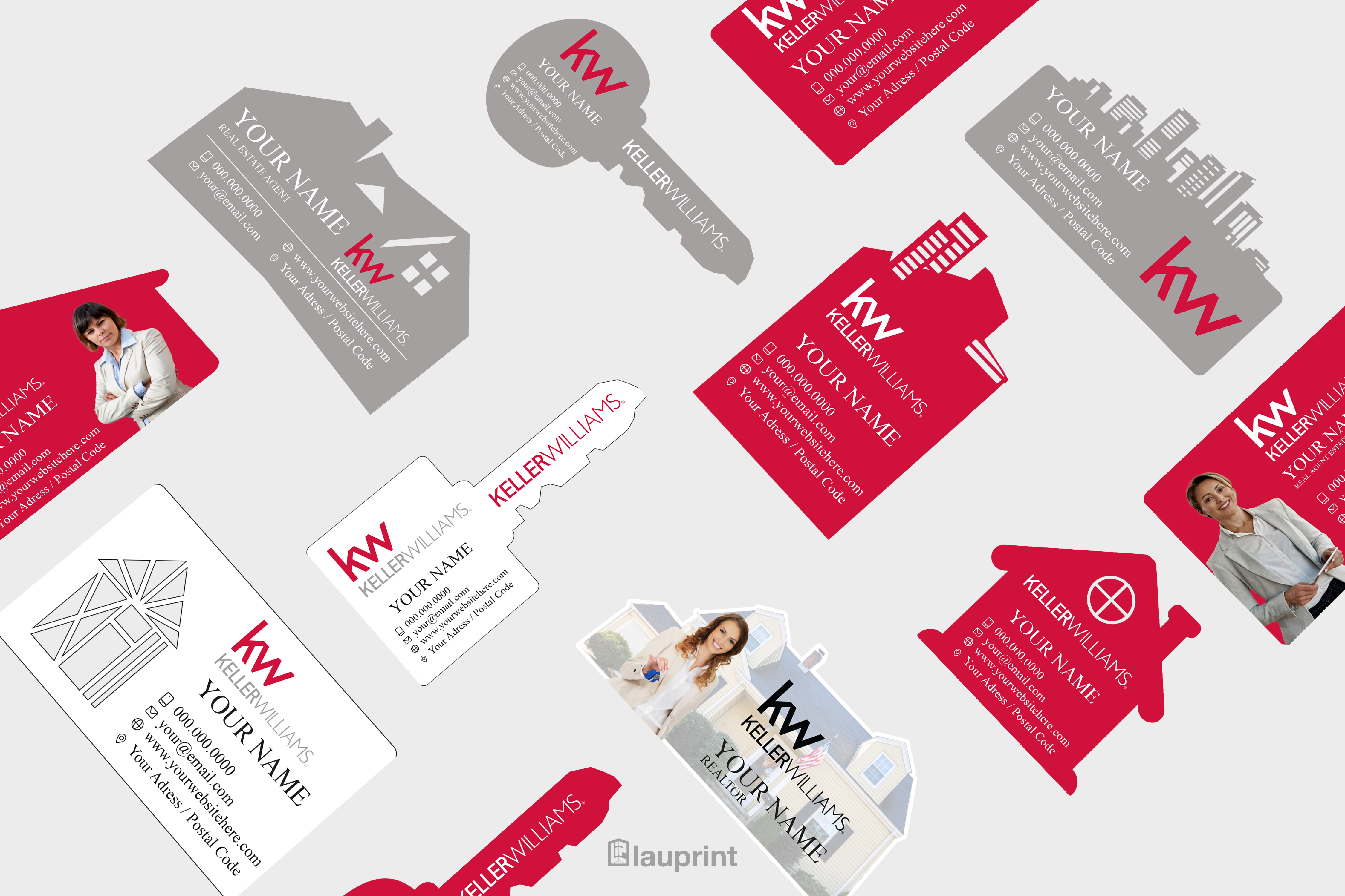 Keller Williams Shaped Business Cards