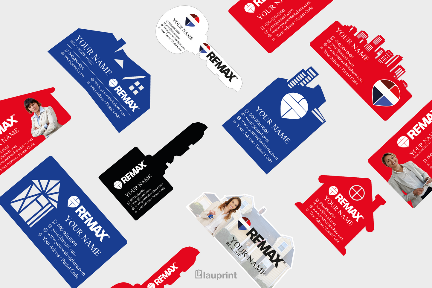 RE/MAX Shaped Business Cards