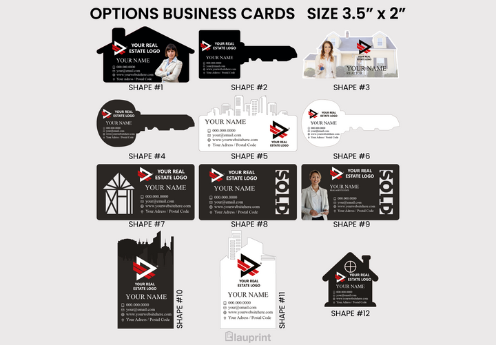 Custom | Shaped Business Cards for Realtors
