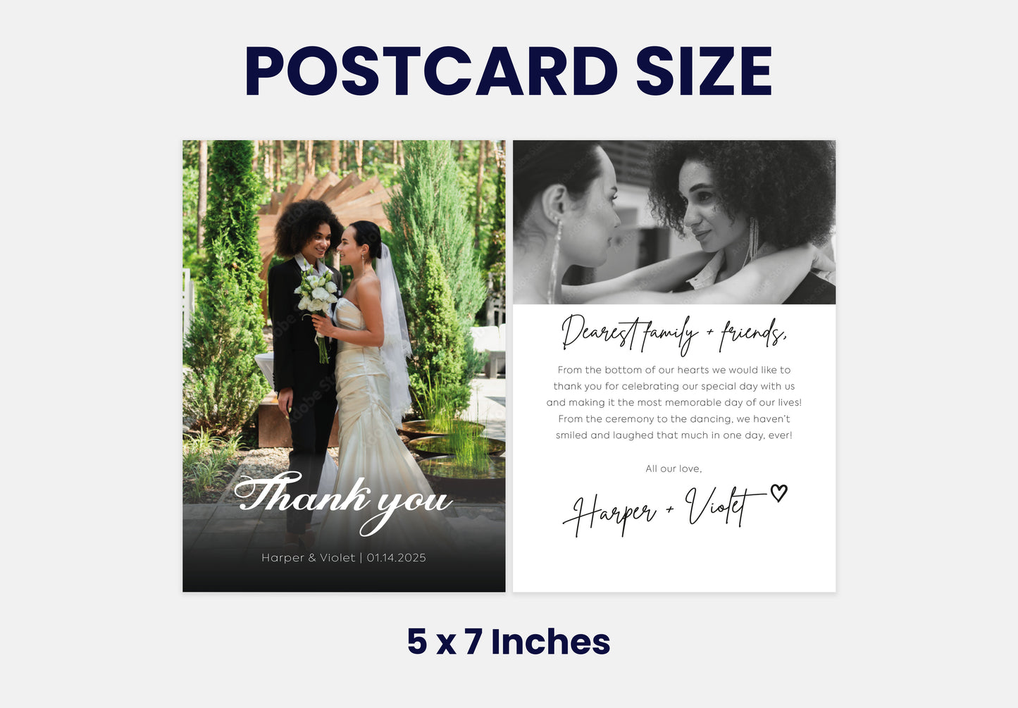 Thank you Cards For Wedding