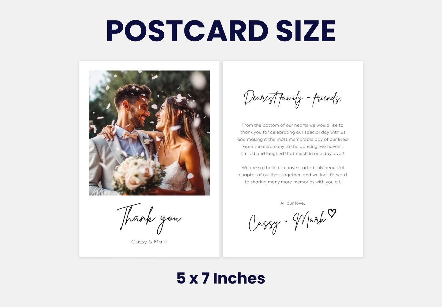 Thank you Cards For Wedding