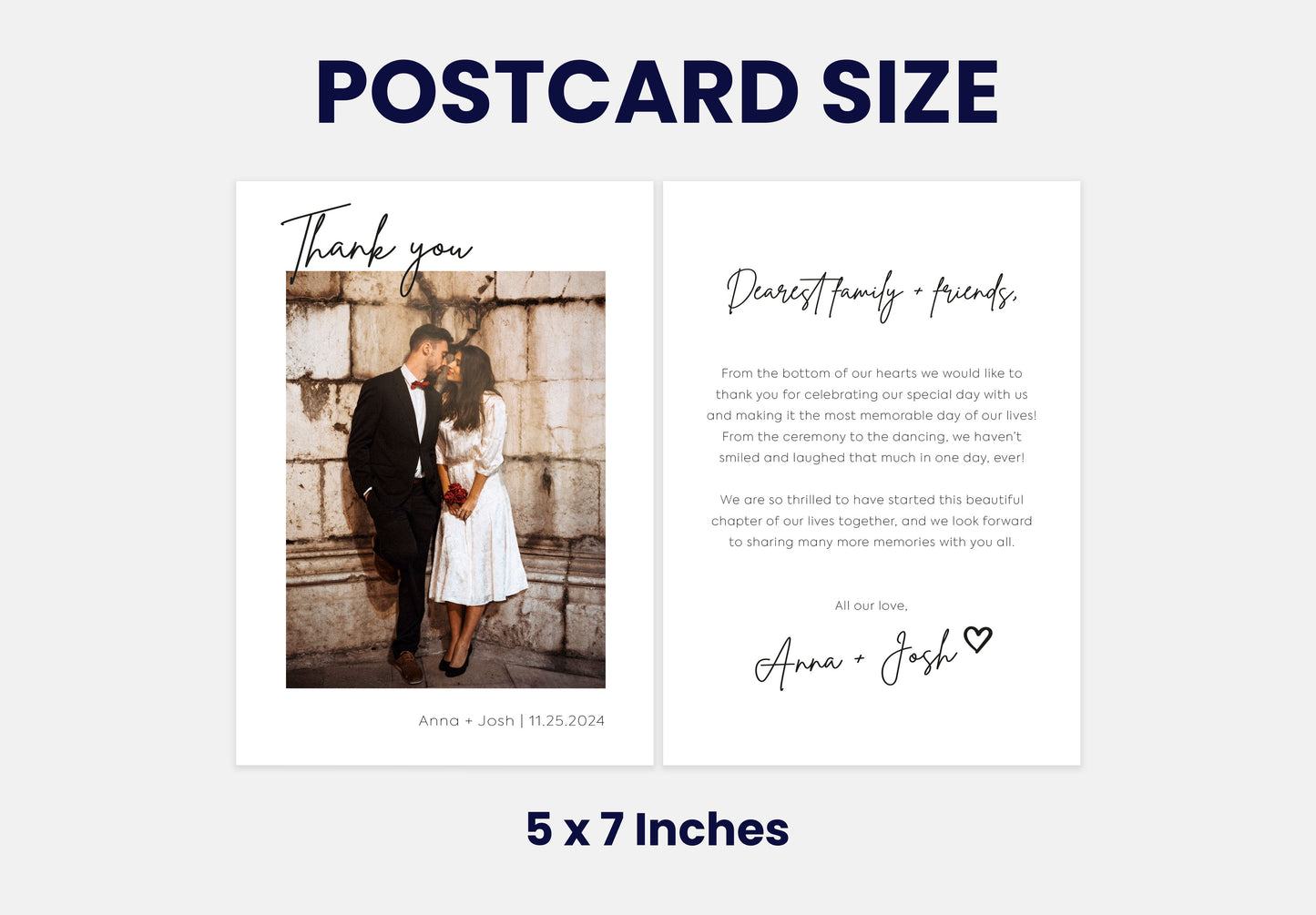 Thank you Cards For Wedding