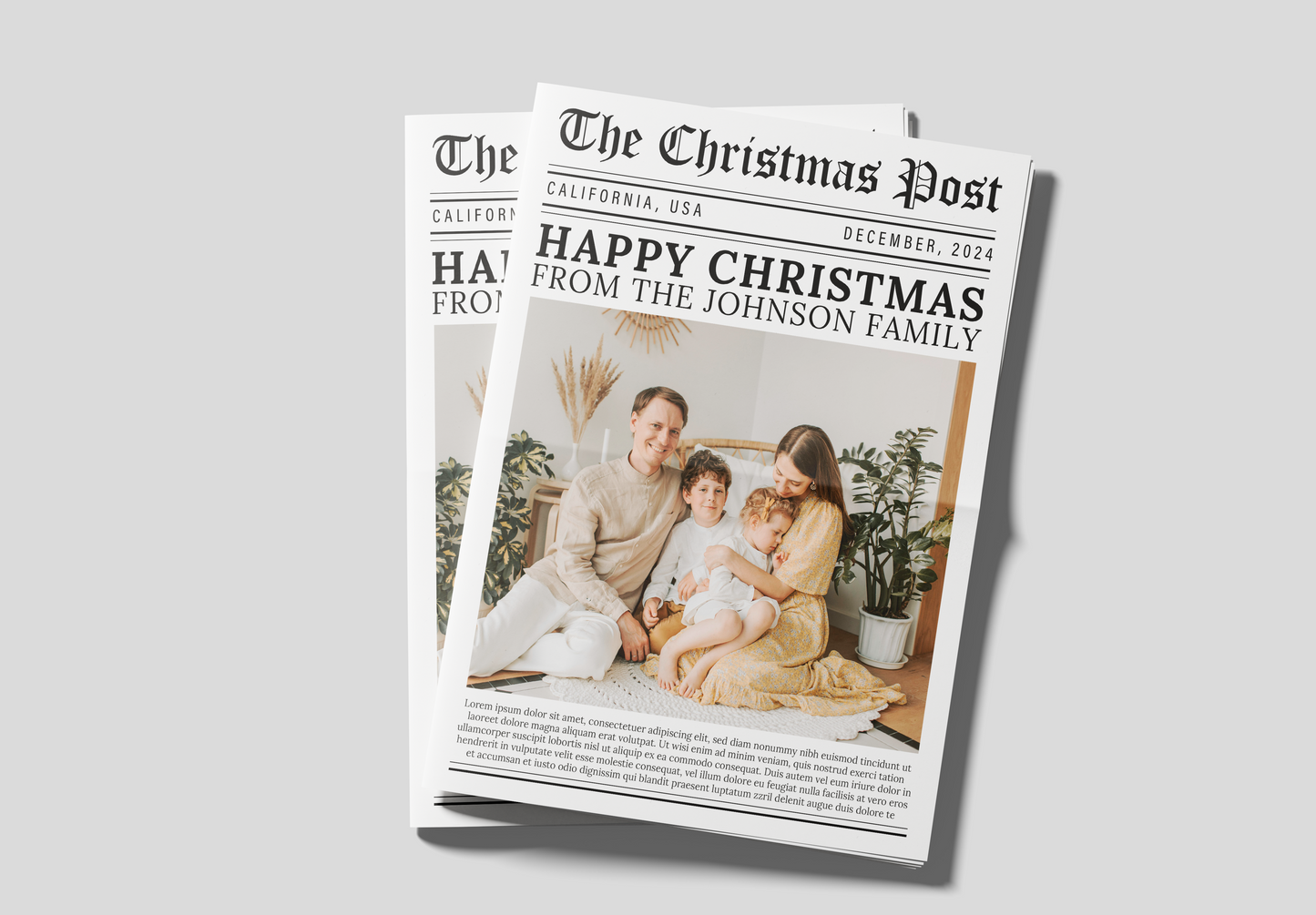 Custom Printed Christmas Newspaper