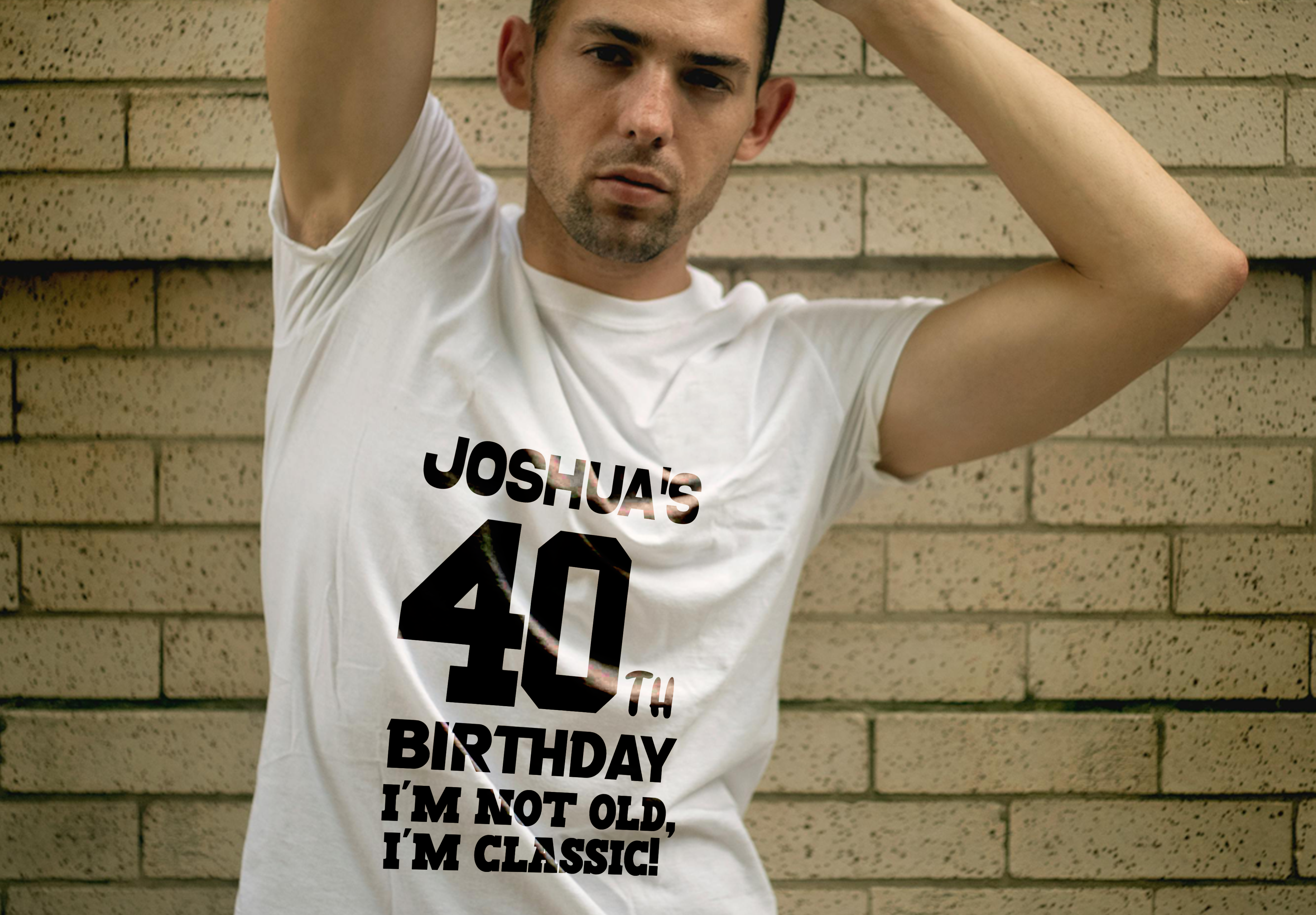 Personalized 40th Birthday Shirt for Men