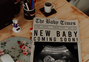 Printed Folded New Baby Announcement Newspaper