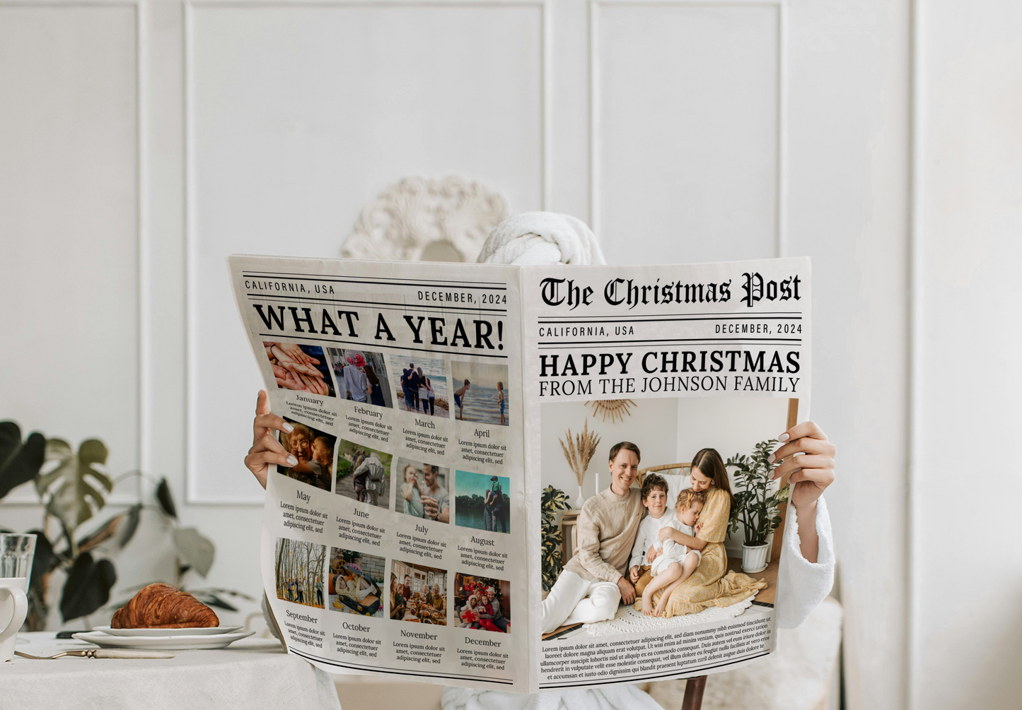 Custom Printed Christmas Newspaper