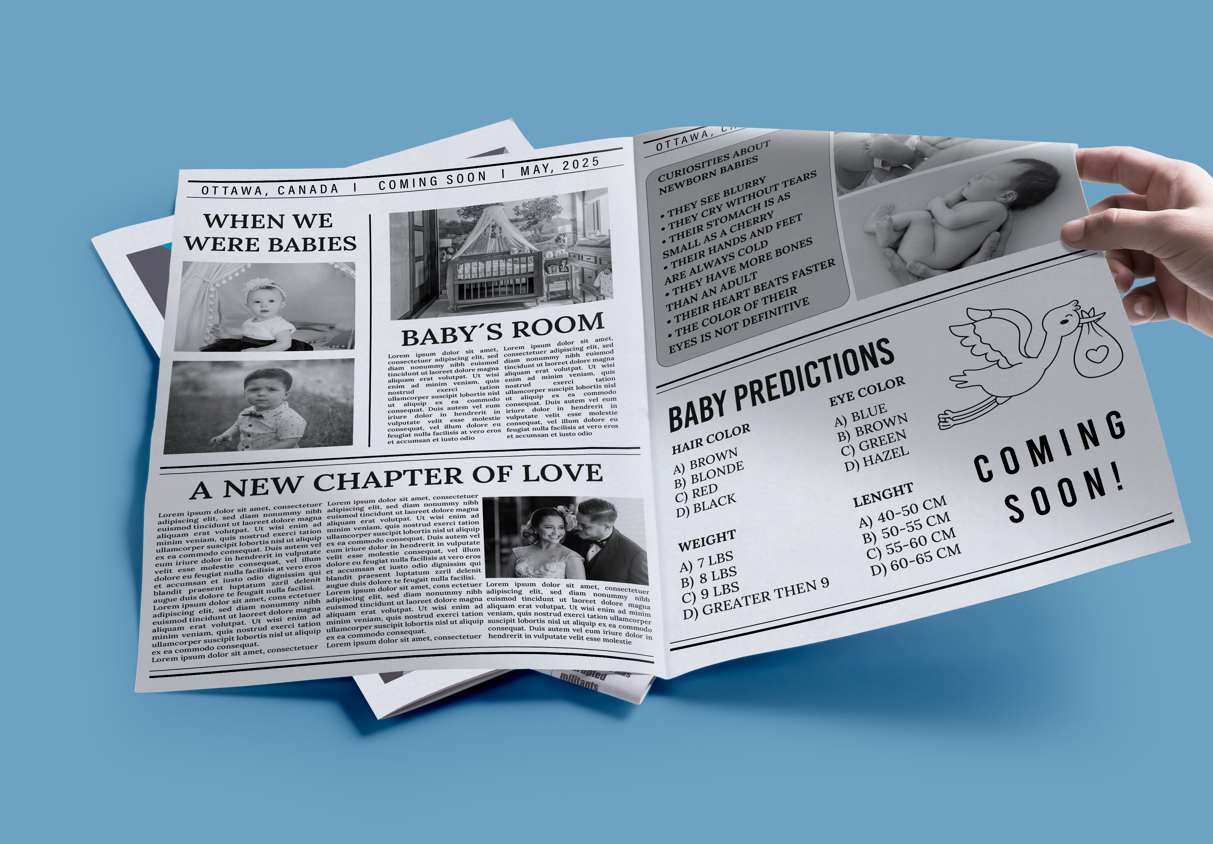 Newspaper Baby Announcement