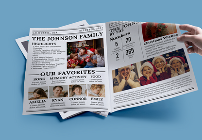 Custom Printed Christmas Newspaper