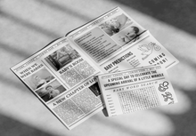 Load image into Gallery viewer, Printed Folded New Baby Announcement Newspaper
