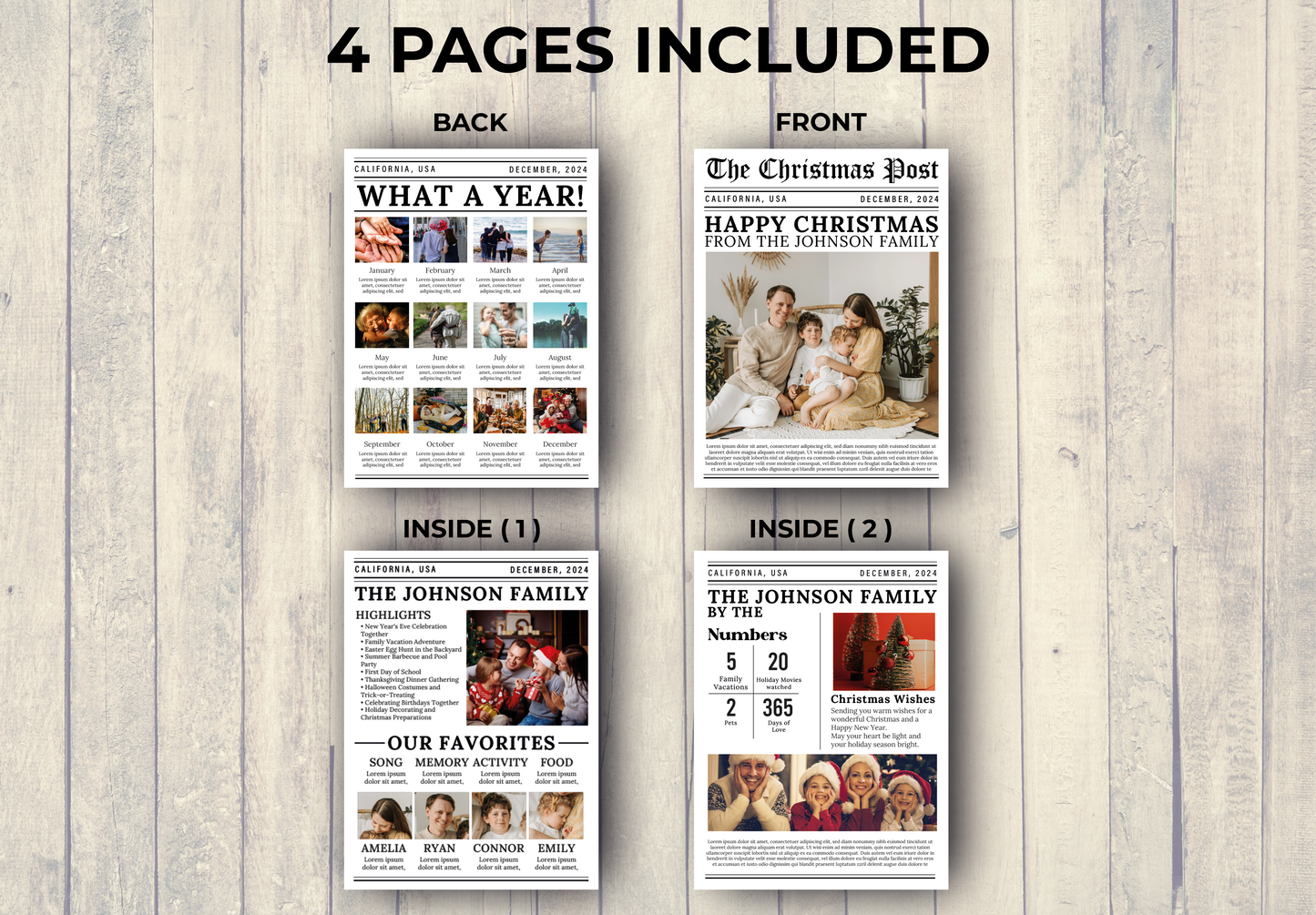 Custom Printed Christmas Newspaper