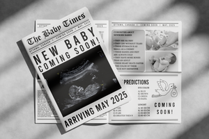 Printed Folded New Baby Announcement Newspaper