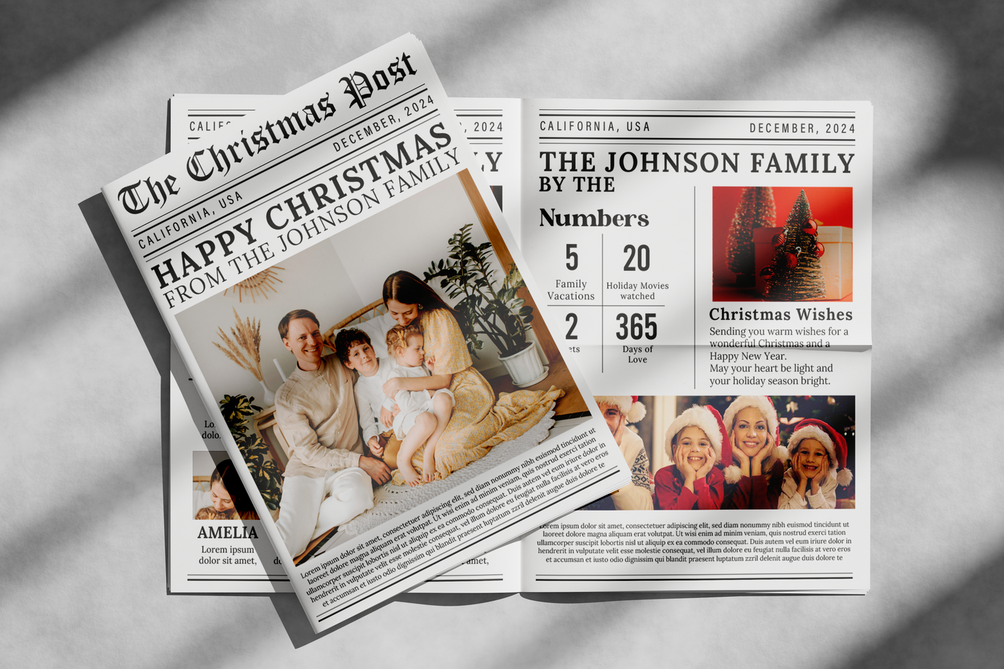 Custom Printed Christmas Newspaper