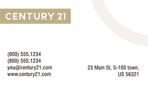 Century 21 Soft Touch Laminated Business Cards -HBC-005