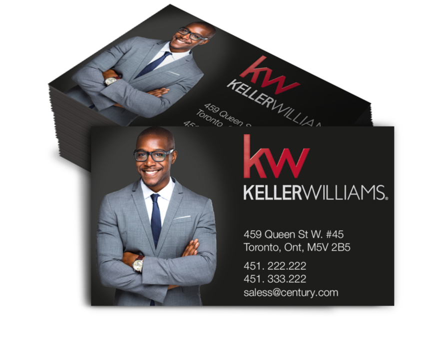 Keller Williams   Soft Touch Laminated Business Cards - HBC - 001