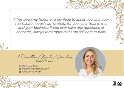 Thank you Cards Remax